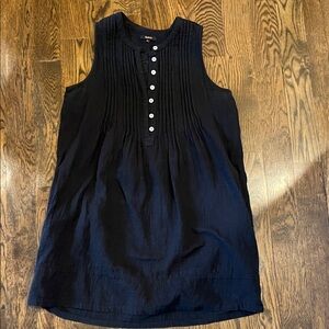 QUINCE Black Buttoned Dress